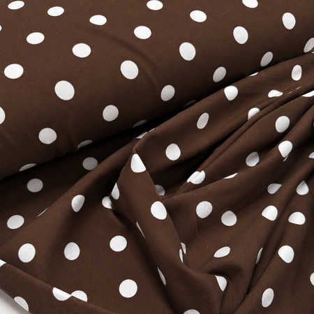 PRE ORDER Stoffonkel Polka Dots Chocolate JERSEY GOTS