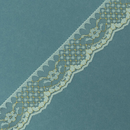 Lace White Gold Lurex 4cm 