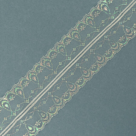 Lace White Iris Lurex 6cm 