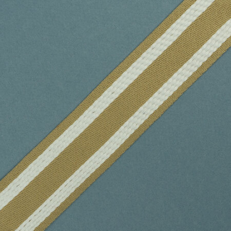 Tassenband Beige - Off White Stripes 40mm
