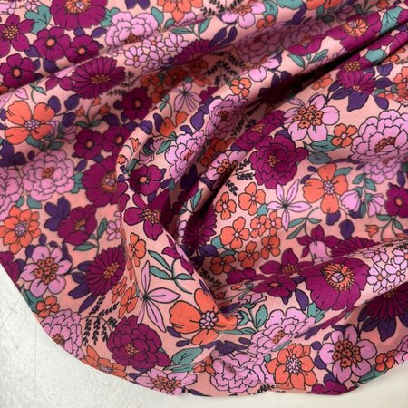 Verhees - Fine Flowers Fuchsia - POPLIN KATOEN