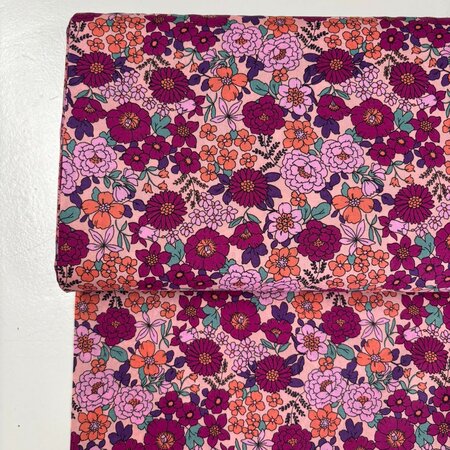 Verhees - Fine Flowers Fuchsia - POPLIN KATOEN