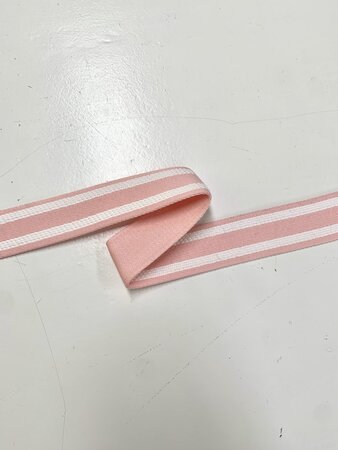 Tassenband Pink - Off White Stripes 40mm