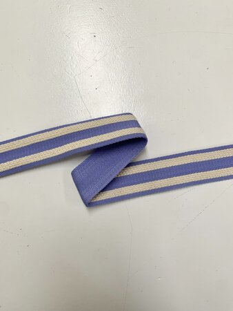Tassenband Lilac - Off White Stripes 40mm