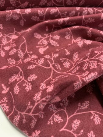 Cloud9 - Woodland Oak Burgundy - FALL & FLUTTER - FLANEL biokatoen