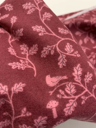 Cloud9 - Woodland Oak Burgundy - FALL & FLUTTER - FLANEL biokatoen