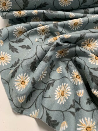 Cloud9 - Trailing Floral Blue - FALL & FLUTTER - FLANEL biokatoen