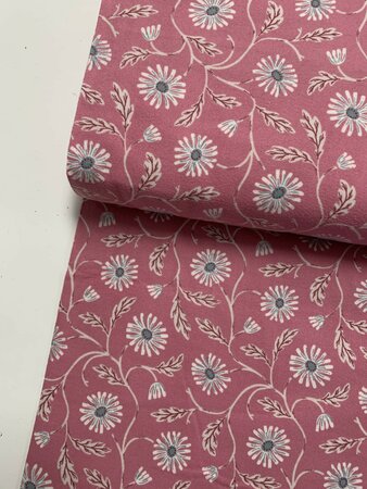 Cloud9 - Trailing Floral Pink - FALL & FLUTTER - FLANEL biokatoen
