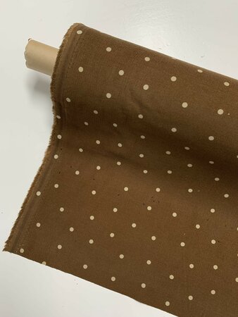 Kokka Japan - Brown Dots - FINE CORDUROY KATOEN