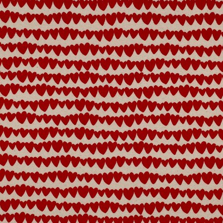 COUPON 160cm Verhees - I love you - Ribbed Jersey OEKO-TEX