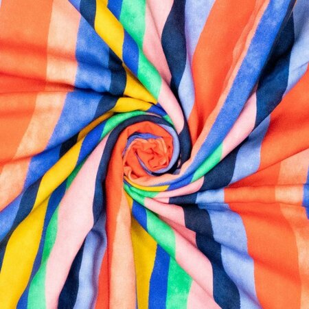 Colored Stripes Blue Vibes - LYOCELL