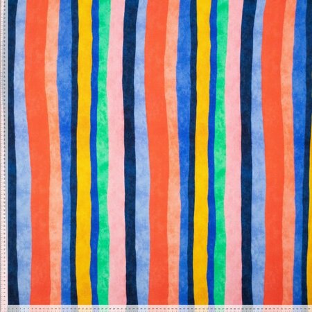 Colored Stripes Blue Vibes - LYOCELL
