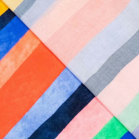 Colored Stripes Blue Vibes - LYOCELL