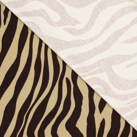 Zebra Brown FRENCH TERRY 