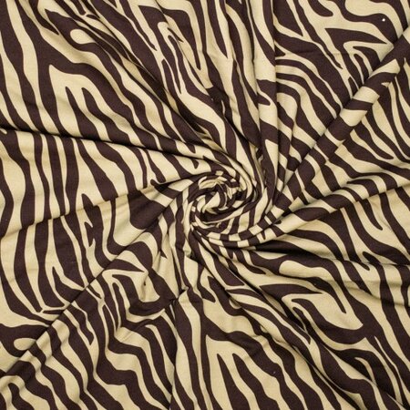Zebra Brown FRENCH TERRY 