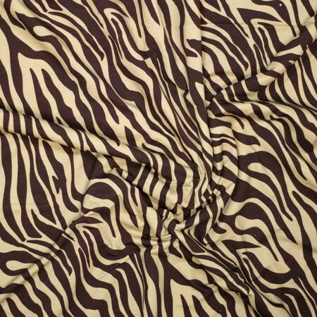 Zebra Brown FRENCH TERRY 