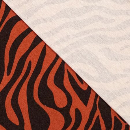 Zebra Orange FRENCH TERRY  