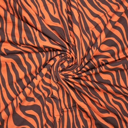 Zebra Orange FRENCH TERRY  