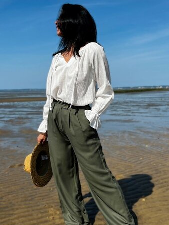 COUPON 55cm My Dress Made - Khaki - Viscose Crêpe 