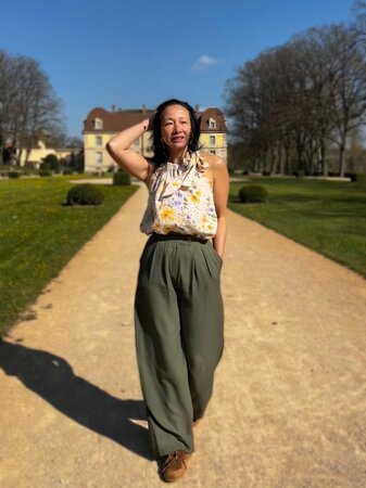 COUPON 55cm My Dress Made - Khaki - Viscose Crêpe 