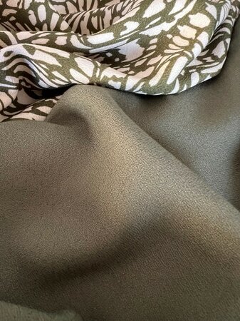 COUPON 55cm My Dress Made - Khaki - Viscose Crêpe 
