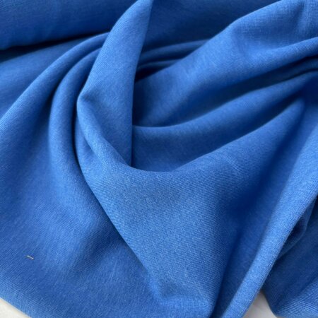 COUPON 30cm Fabrilogy - Cornflower Blue - Melange Brushed French Terry