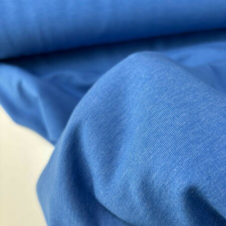 COUPON 30cm Fabrilogy - Cornflower Blue - Melange Brushed French Terry