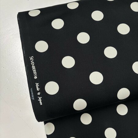 Sevenberry - Polkadot Black/Ecru COTTON TWILL 