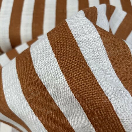 Sevenberry - Stripe Brown LINEN LIKE COTTON
