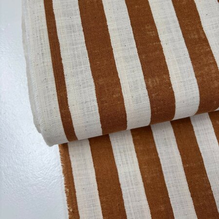 Sevenberry - Stripe Brown LINEN LIKE COTTON