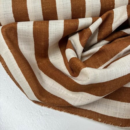 Sevenberry - Stripe Brown LINEN LIKE COTTON