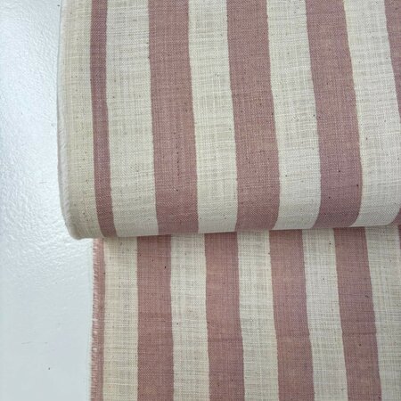 Sevenberry - Stripe Pink Almond LINEN LIKE COTTON