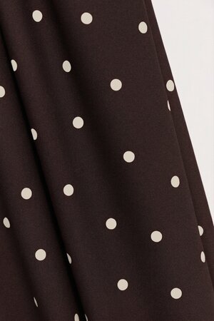 Mind the MAKER - Jolly Dots Umber/Creamy White - ECOVERO™ VISCOSE CREPE