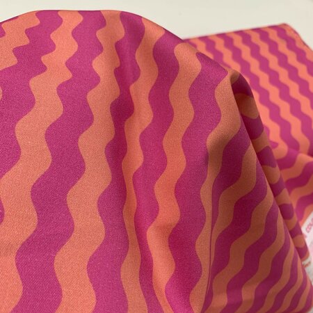 Windham Fabrics - Annabel’s Blenders – Peach/Pink Waves KATOEN