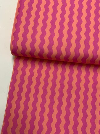 Windham Fabrics - Annabel’s Blenders – Peach/Pink Waves KATOEN