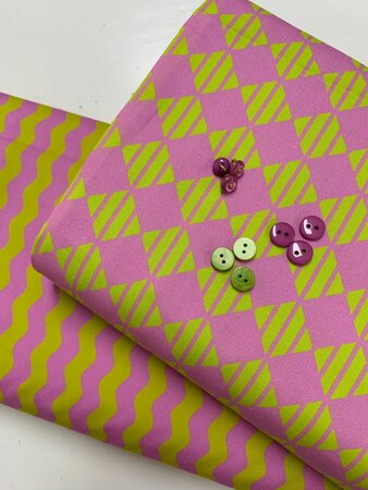 Windham Fabrics - Annabel’s Blenders – Limelight Checker KATOEN