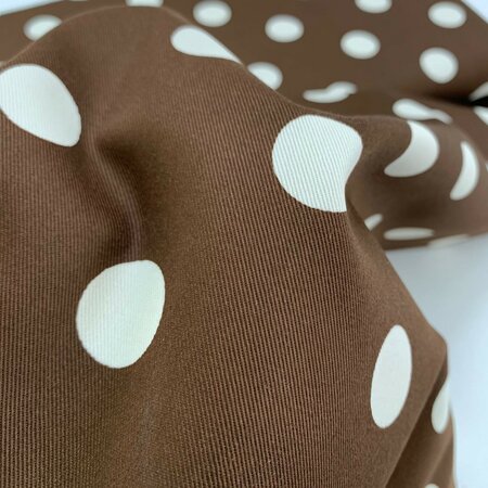 Sevenberry - Polkadot Pecan/Ecru COTTON TWILL 