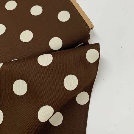 Sevenberry - Polkadot Pecan/Ecru COTTON TWILL 