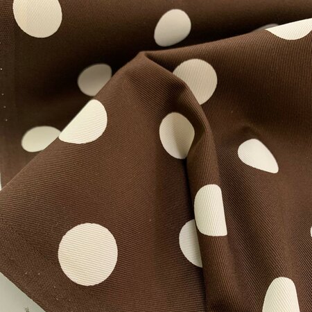 Sevenberry - Polkadot Pecan/Ecru COTTON TWILL 