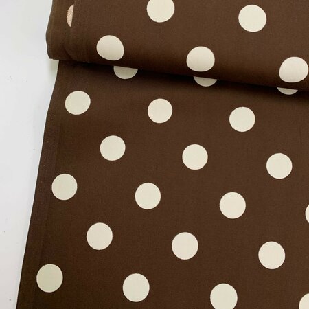 Sevenberry - Polkadot Pecan/Ecru COTTON TWILL 
