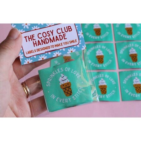 The Cosy Club Handmade - Sprinkles of Love - 5 Ice Cream Sewing Labels