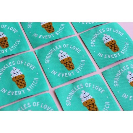The Cosy Club Handmade - Sprinkles of Love - 5 Ice Cream Sewing Labels