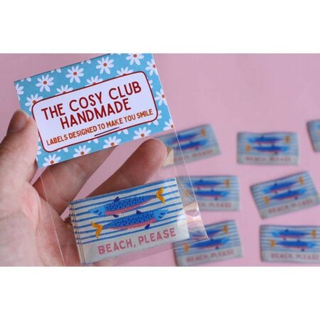 The Cosy Club Handmade - Beach Please - 5 Sardine Fish Sewing Labels