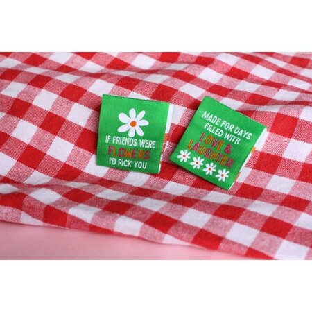 The Cosy Club Handmade - If Friends Were Flowers - 6 Double Sided Sewing Labels