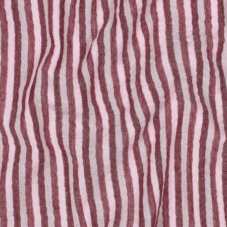 Verhees - Yarn Dyed Burgundy stripes - Double Gauze OEKO-TEX