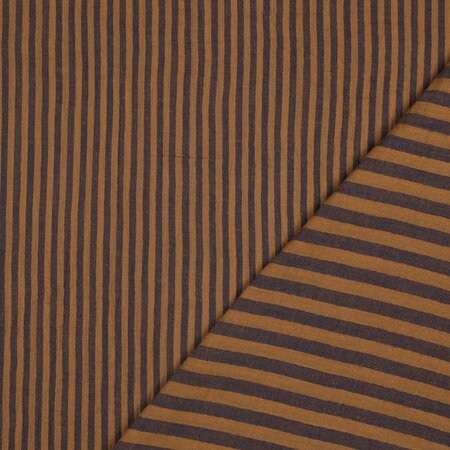 Verhees - Yarn Dyed Navy stripes - Double Gauze OEKO-TEX