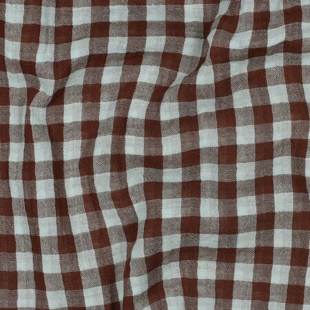 Verhees - Yarn Dyed Blue check - Double Gauze OEKO-TEX
