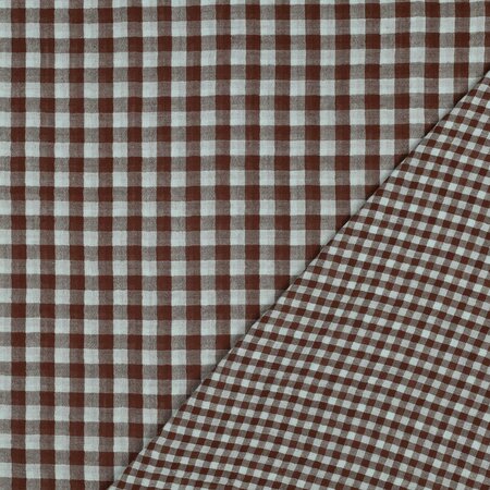 Verhees - Yarn Dyed Blue check - Double Gauze OEKO-TEX