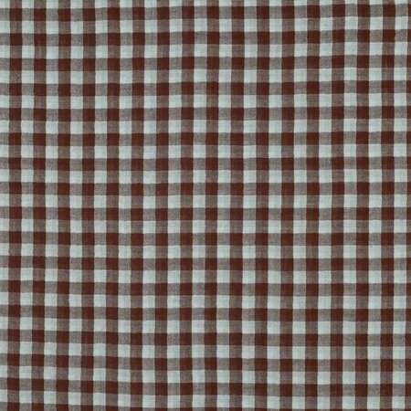 Verhees - Yarn Dyed Blue check - Double Gauze OEKO-TEX