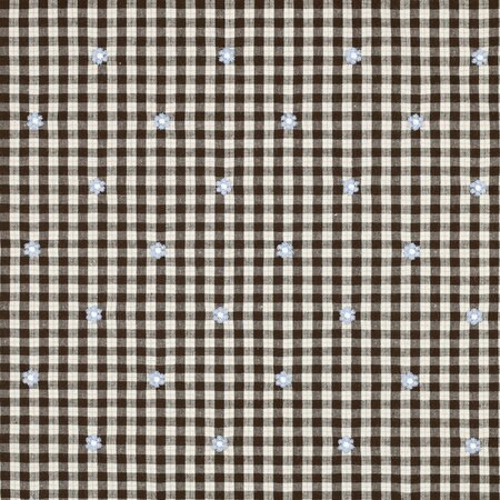 Verhees - Embroidery Flowers Brown - KATOEN VISCOSE OEKO-TEX